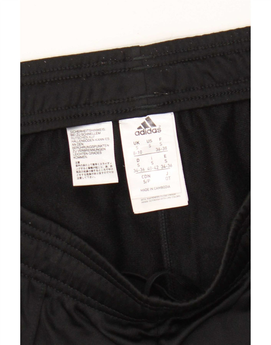 Adidas Træningsdragtsbukser til kvinder UK 8/10 Small Black Polyester