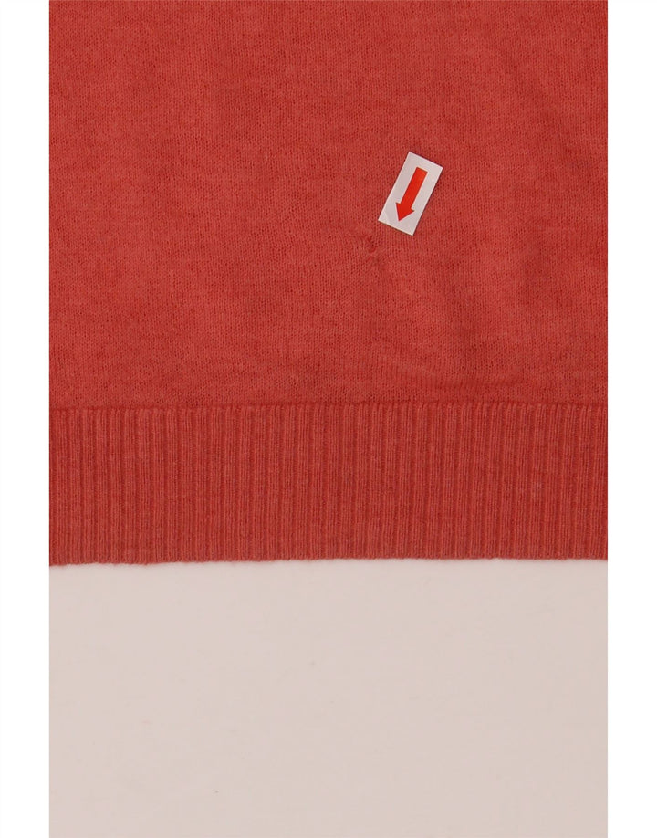 JIGSAW Dame Turtle Neck Jumper Sweater UK 12 Medium Pink Cashmere