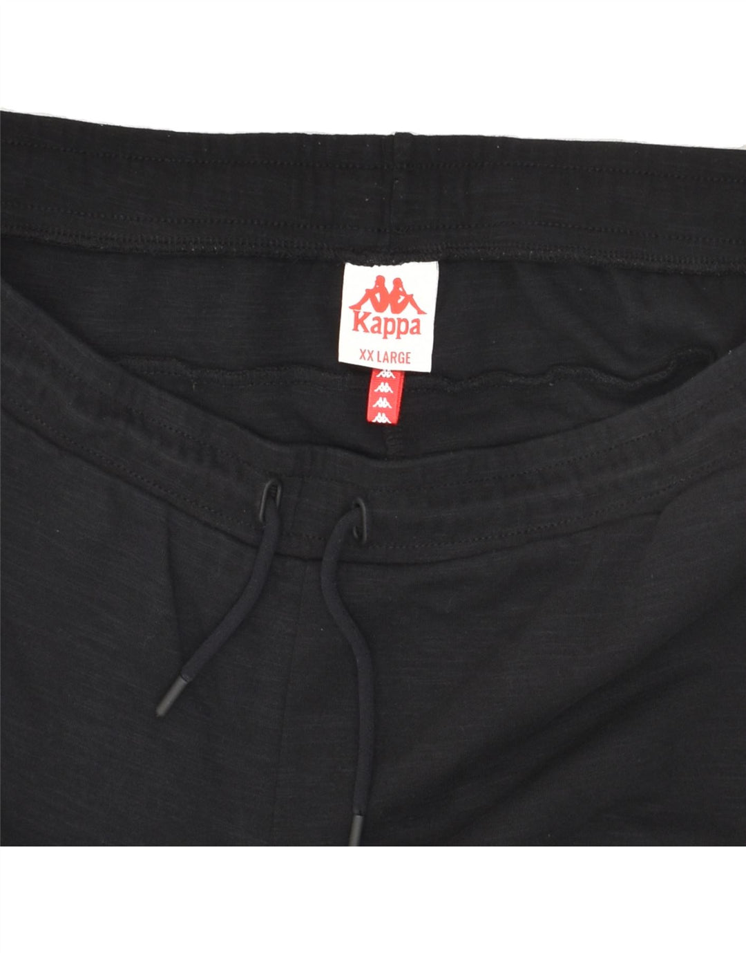 KAPPA Womens Capri Tracksuit Trousers UK 20 2XL Black Cotton | Vintage Kappa | Thrift | Second-Hand Kappa | Used Clothing | Messina Hembry 