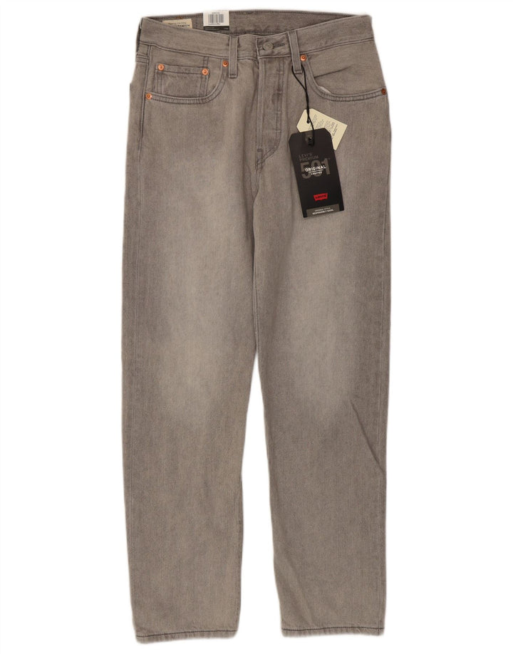 Levi's Dame 501 Straight Jeans W26 L28 Grå Bomuld