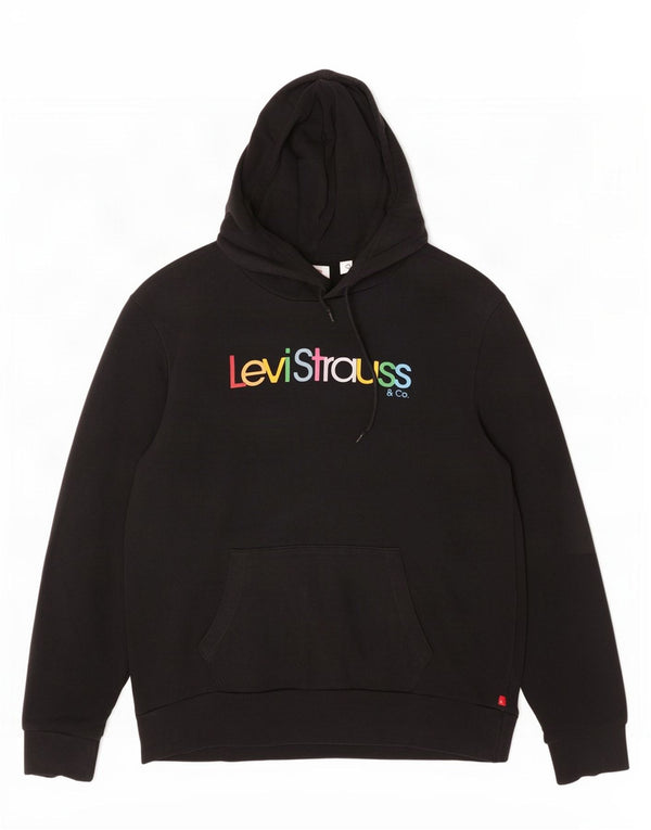Levi's Grafisk hættetrøje til mænd mellem sort bomuld