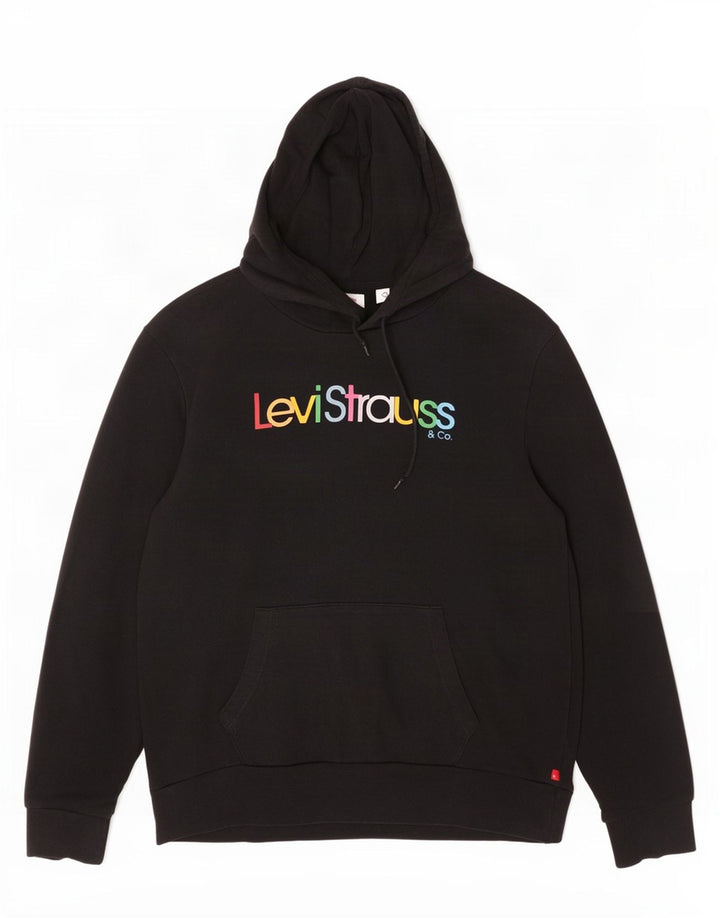 Levi's Grafisk hættetrøje til mænd mellem sort bomuld