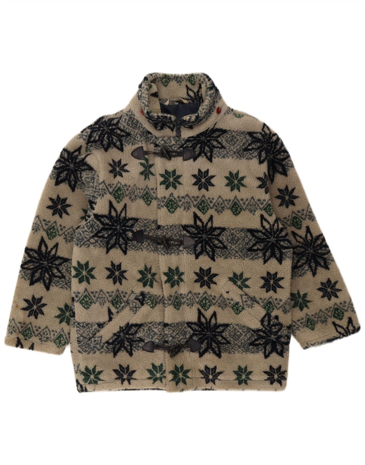 Astrolabio Herre Fleece Windbreaker Jacket UK 38 Medium Beige Geometrisk