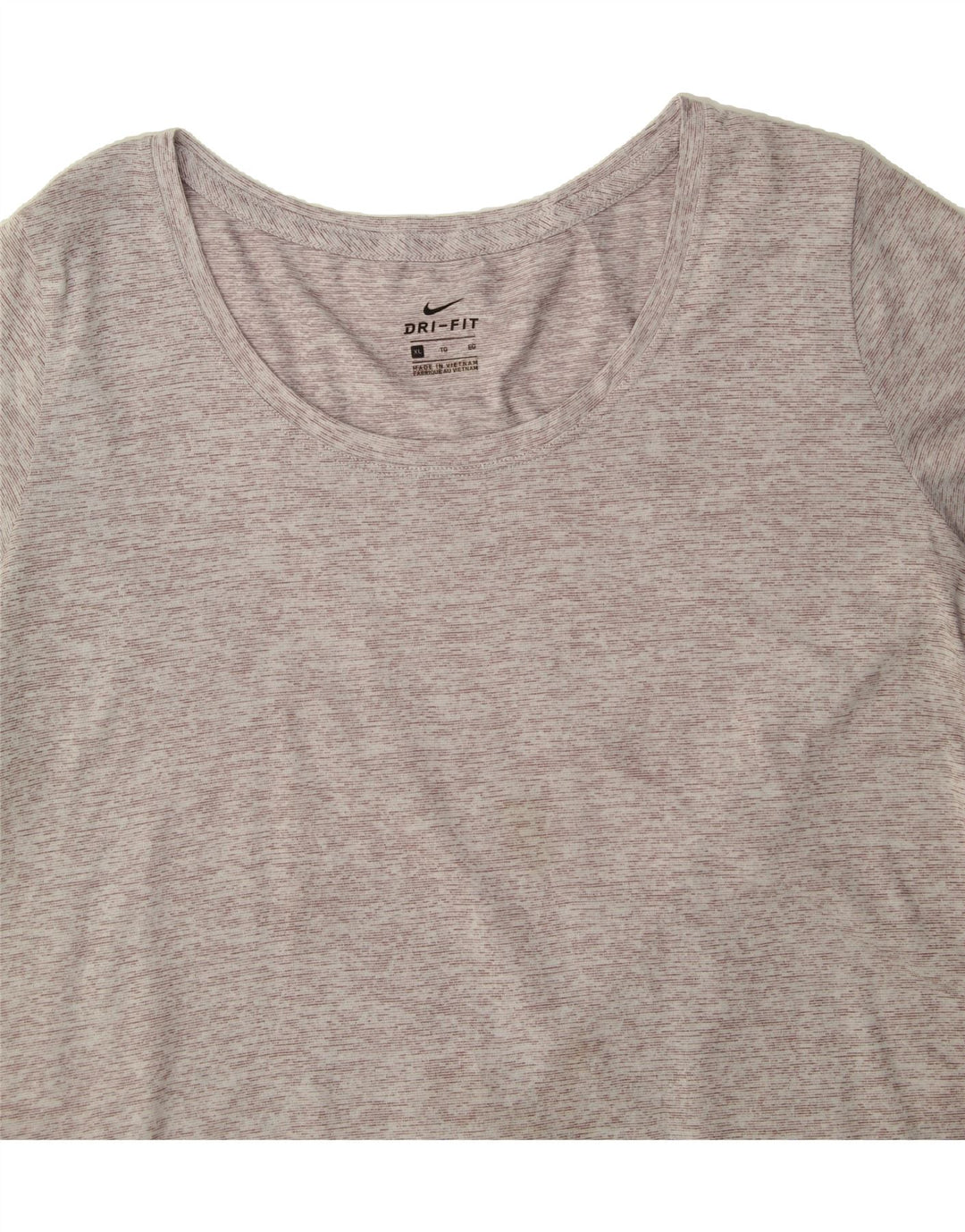 NIKE Womens Dri Fit T-Shirt Top UK 18 XL Grey Flecked Polyester Vintage Nike and Second-Hand Nike from Messina Hembry 
