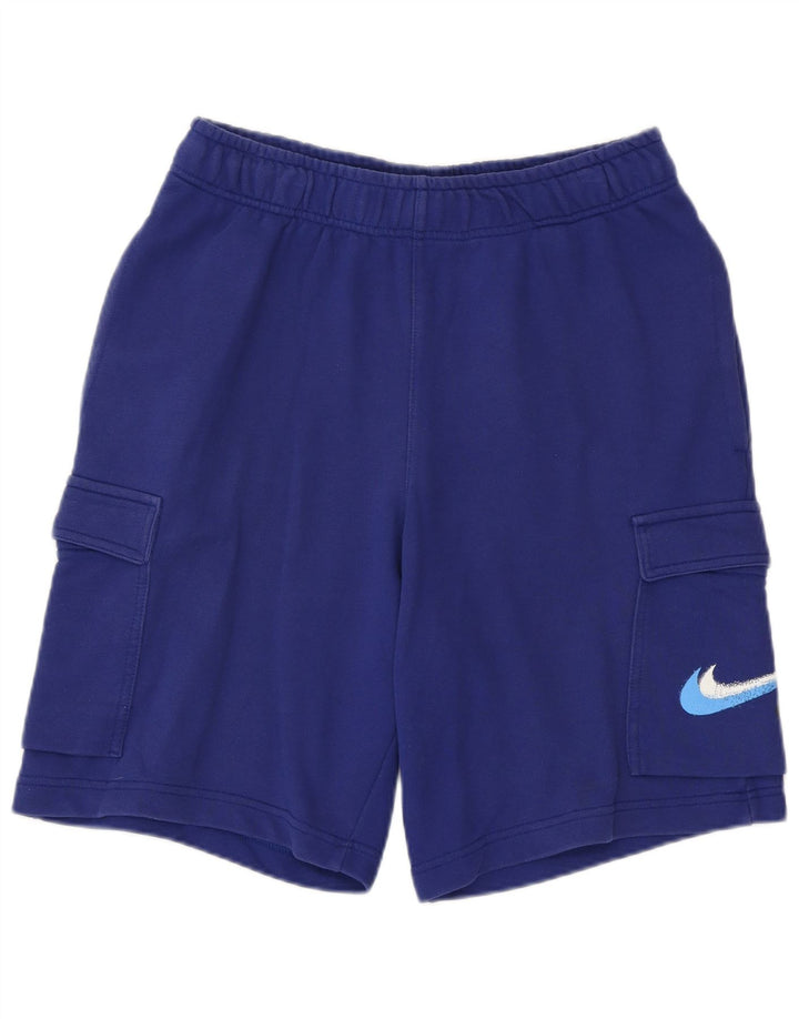 NIKE Grafiske sportsshorts til mænd, små blå bomuld