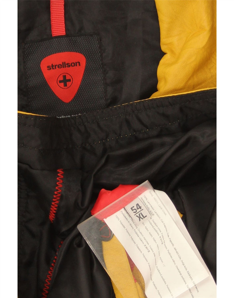 STRELLSON Mens Leather Jacket UK 42 XL Yellow Lambskin Vintage Strellson and Second-Hand Strellson from Messina Hembry 