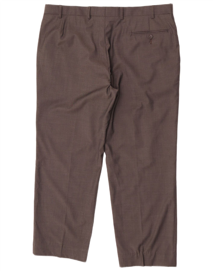 Marks & Spencer Herre Regular Fit Suit Bukser W36 L29 Brun Uld