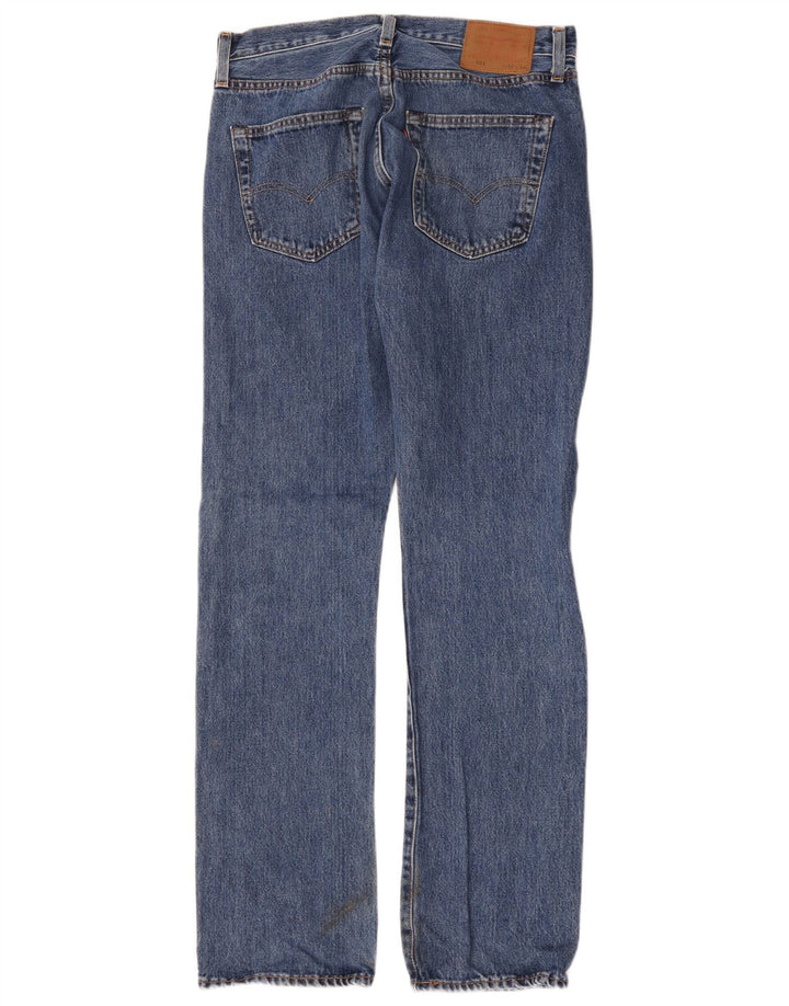 Levi's Herre 501 lige jeans W32 L34 blå bomuld