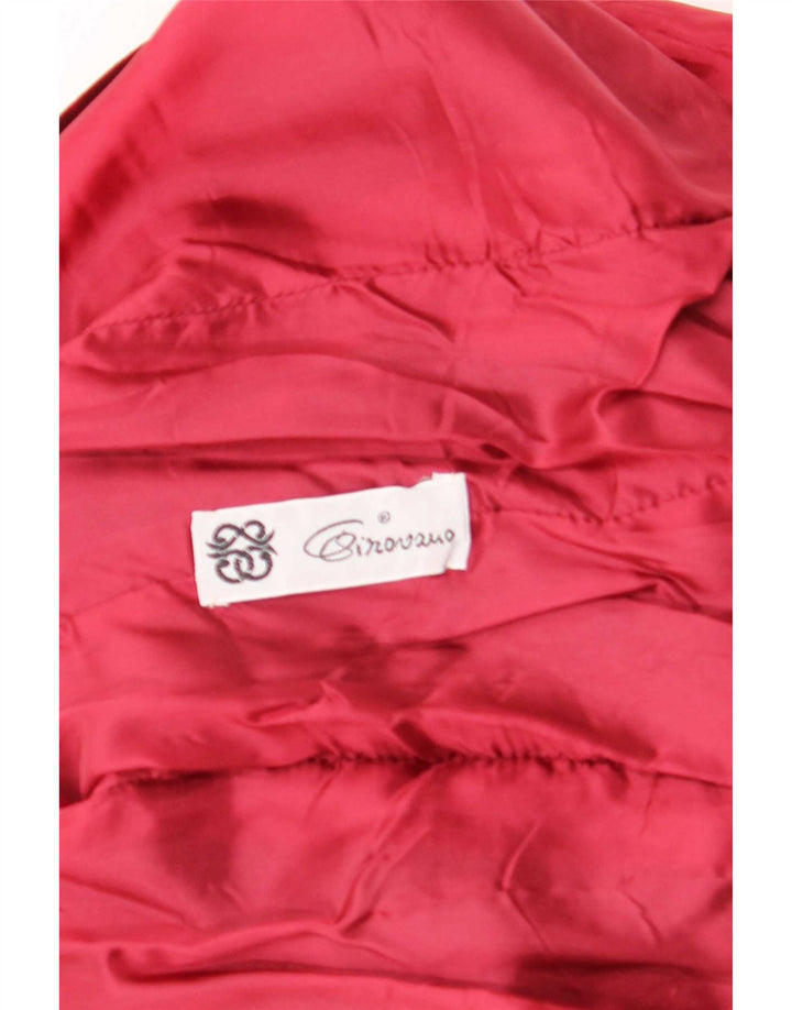 Vintage Dame 3 Button Velvet Blazer Jacket UK 12 Medium Burgundy
