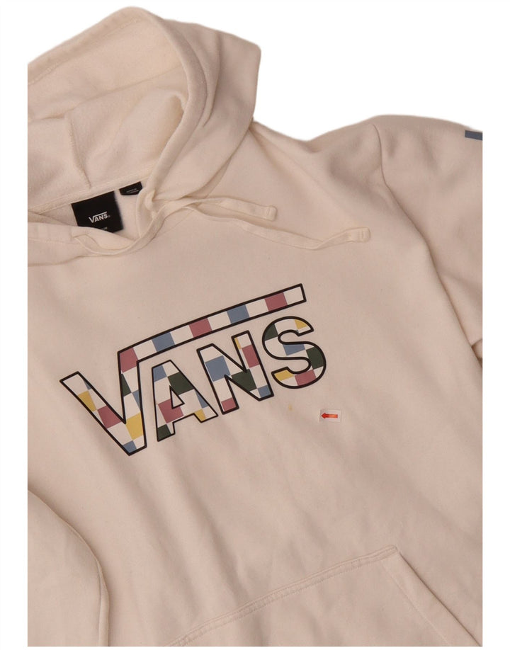 Vans Grafisk hættetrøje til mænd Medium hvid bomuld