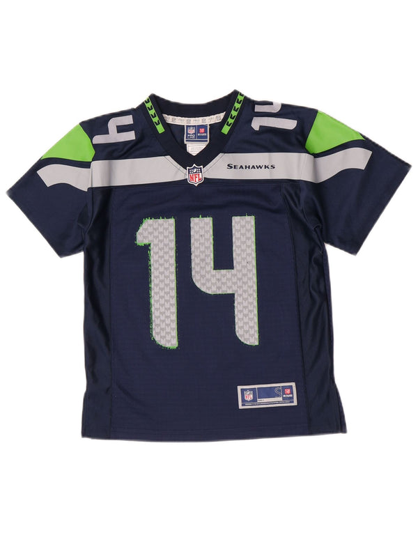 NFL drenge grafisk t-shirt top 8-9 år lille marineblå farveblok