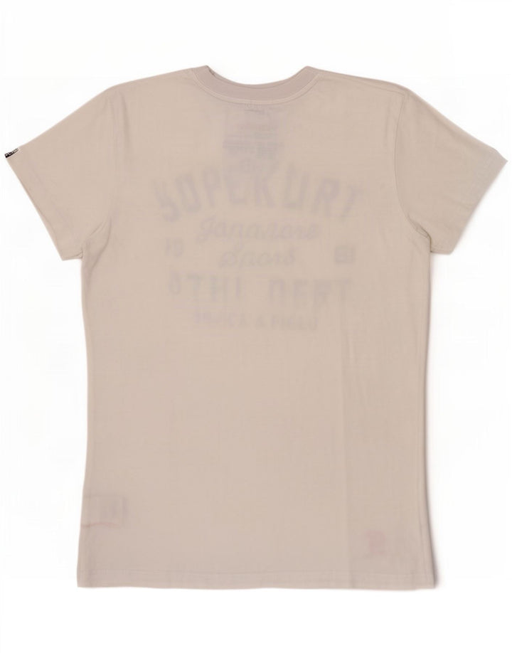 Superdry Grafisk T-shirt til mænd, medium hvid bomuld