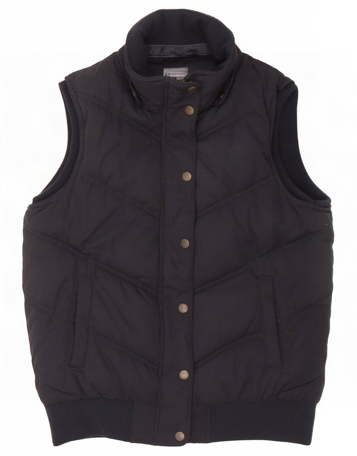 Fat Face Dame Polstret Gilet UK 12 Medium Navy Blue Polyester