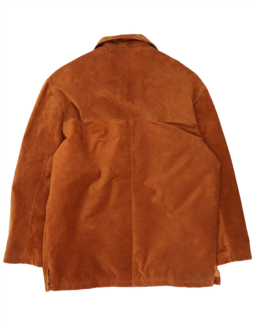 Antica Pelleria Herre Loose Fit Ruskind Windbreaker Coat IT 48 Medium Brun