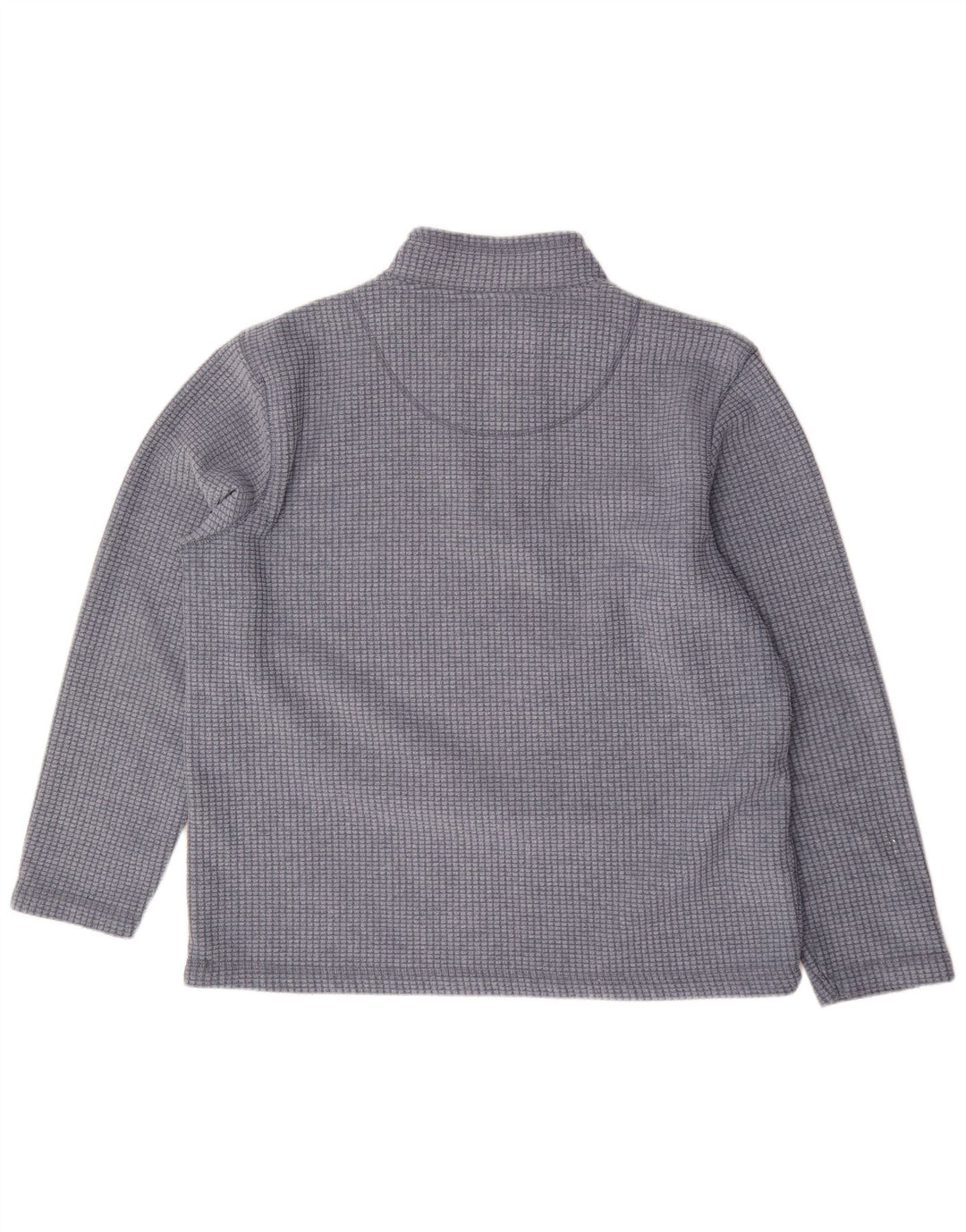 Weird Fish Herre Zip Neck Fleece Jumper 2XL Blue Check Polyester