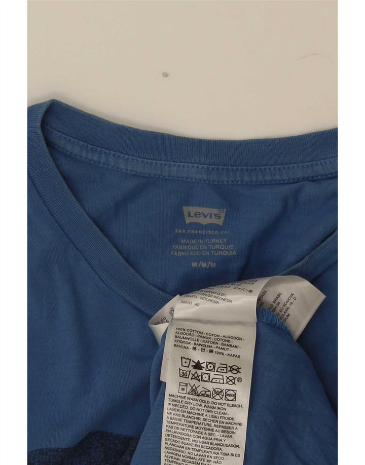 Levi's Herre grafisk T-shirt top mellemblå bomuld