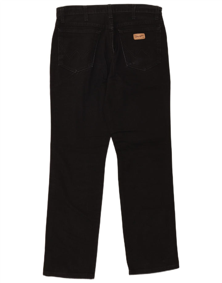 Wrangler Herre Texas Straight Jeans W33 L32 Sort Bomuld