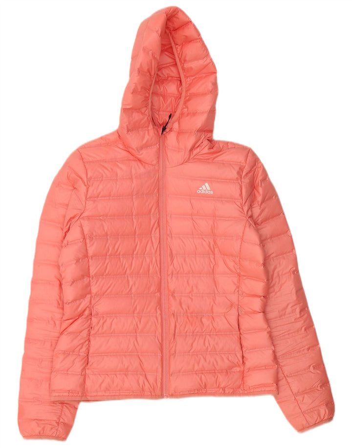 Adidas, polstret hættejakke til kvinder, UK 12/14 Medium Pink Polyester