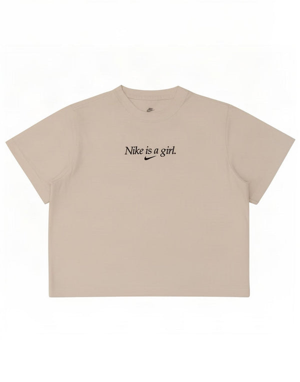 Nike Girls Loose Fit grafisk T-shirt top 12-13 år Large White
