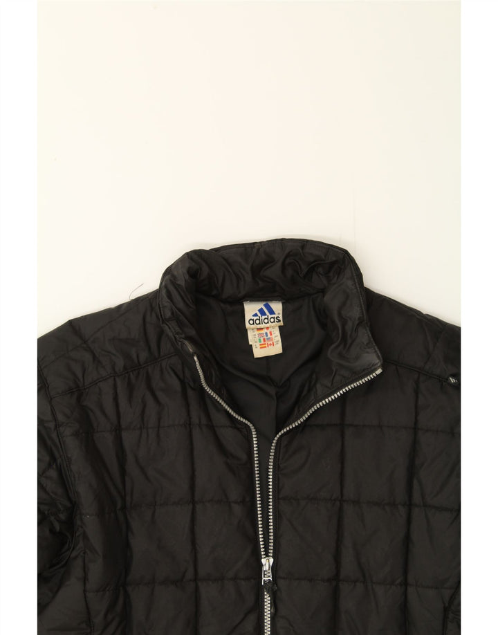 ADIDAS Womens Padded Jacket UK 14 Large  Black Polyamide Vintage Adidas and Second-Hand Adidas from Messina Hembry 