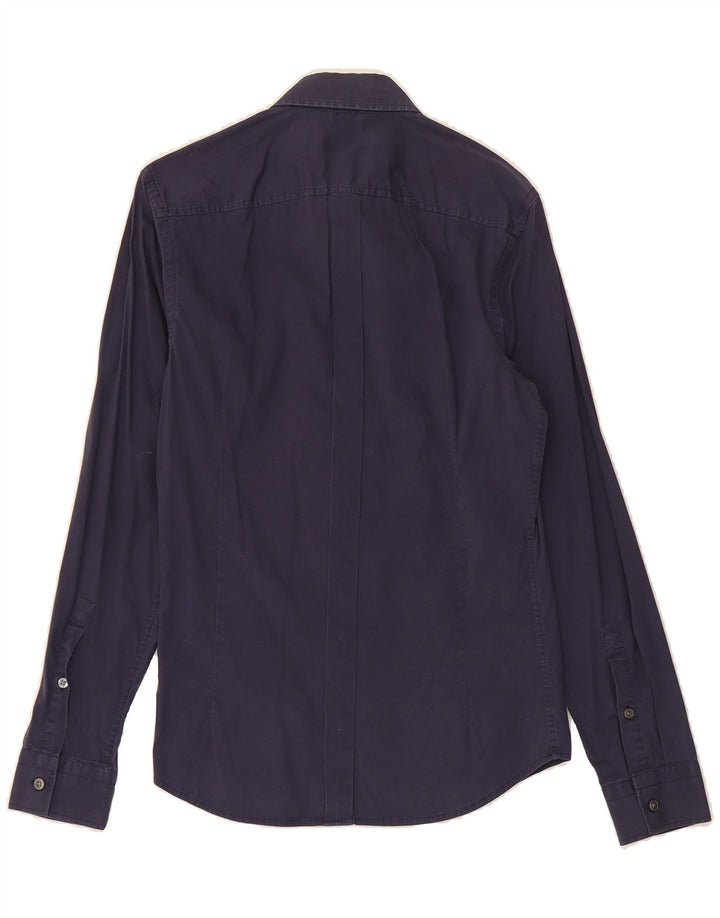 ICEBERG Mens Slim Shirt Small Navy Blue Cotton Vintage Iceberg and Second-Hand Iceberg from Messina Hembry 