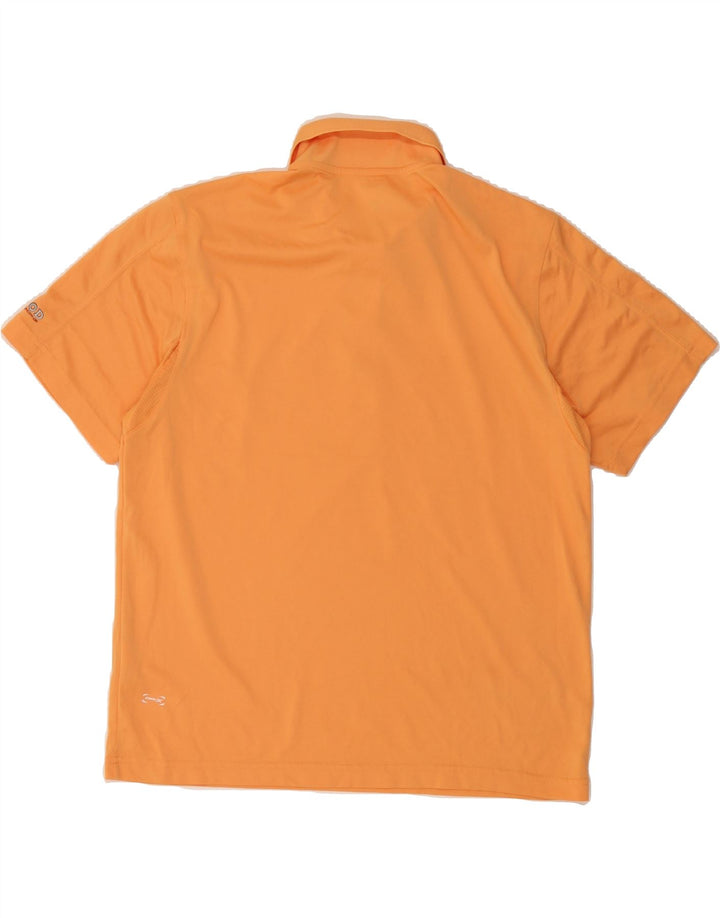 IZOD Mens Polo Shirt Medium Orange Polyester Vintage Izod and Second-Hand Izod from Messina Hembry 