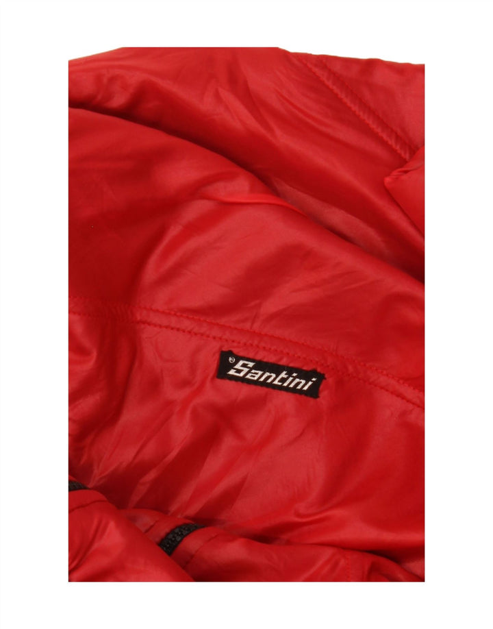 Santini Herre Bomber Jacket UK 38 Medium Rød Colourblock Uld