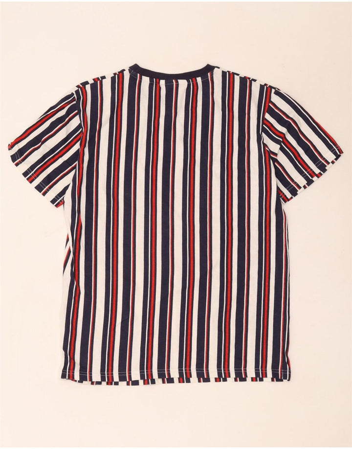 Fila Herre grafisk T-shirt Top Lille flerfarvet stribet bomuld