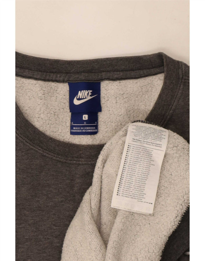 Nike Sweatshirt til mænd, stor grå bomuld