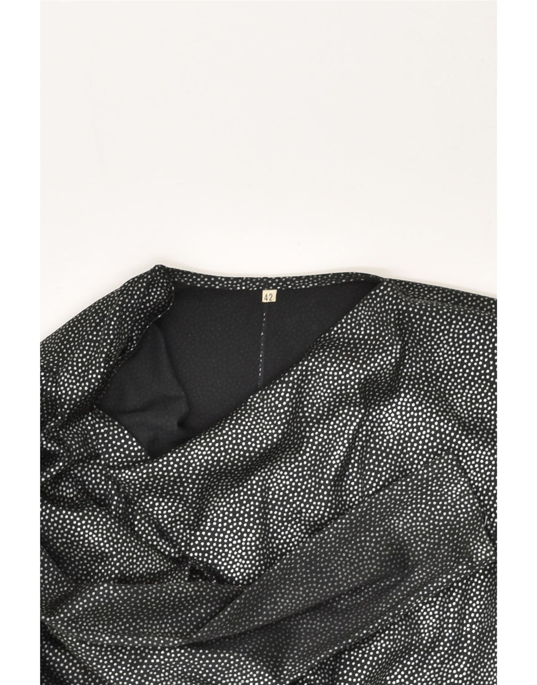 VINTAGE Womens Shift Dress IT 42 Medium Black Spotted Polyester | Vintage Vintage | Thrift | Second-Hand Vintage | Used Clothing | Messina Hembry 