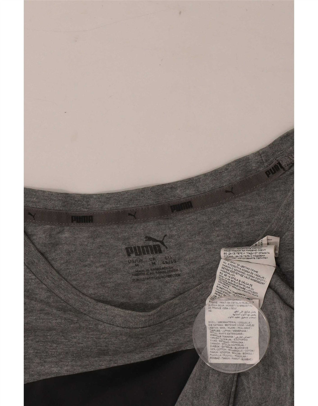 Puma Herre grafisk T-shirt Top Medium Grey Flecked Bomuld