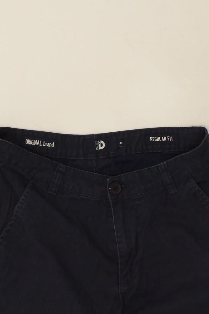 DACK'S Womens Regular Fit Chino Shorts IT 44 Medium W30  Navy Blue Cotton | Vintage Dack's | Thrift | Second-Hand Dack's | Used Clothing | Messina Hembry 
