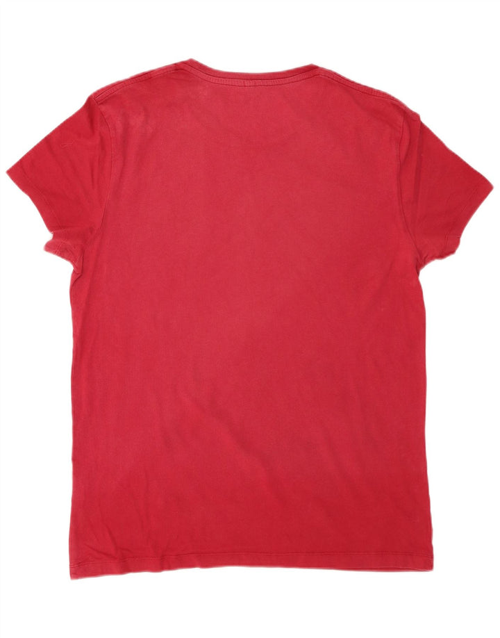 JACK WILLS Herre T-Shirt Top Medium Rød Bomuld
