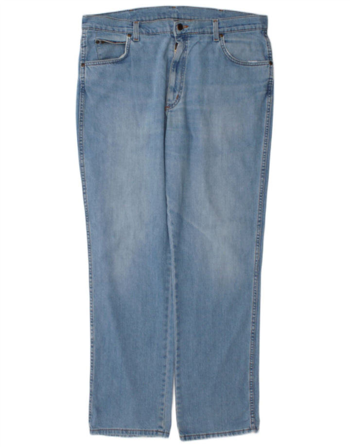 Wrangler Herre Texas Stretch Straight Jeans W38 L32 Blå Bomuld