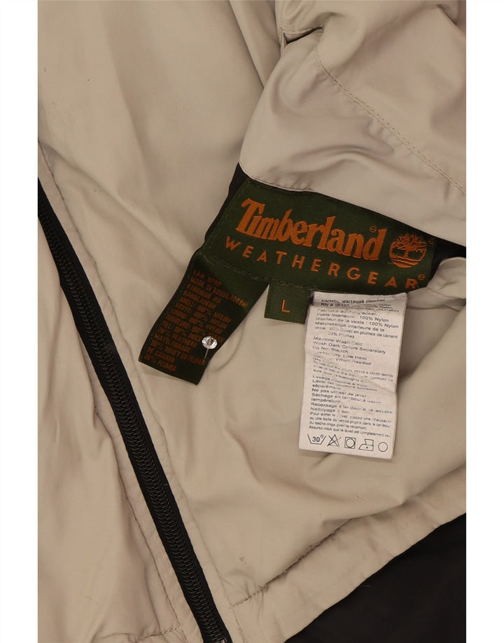 Timberland Herre vendbar polstret jakke UK 40 Stor sort nylon