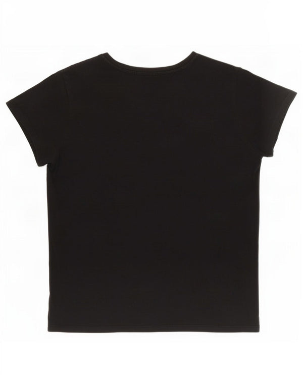Levi's Grafisk T-shirt top til kvinder UK 18 XL Sort bomuld