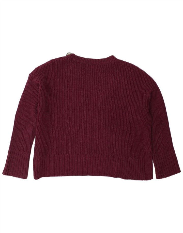 Marks & Spencer Dame sweater med rund hals DK 12 Medium Burgundy