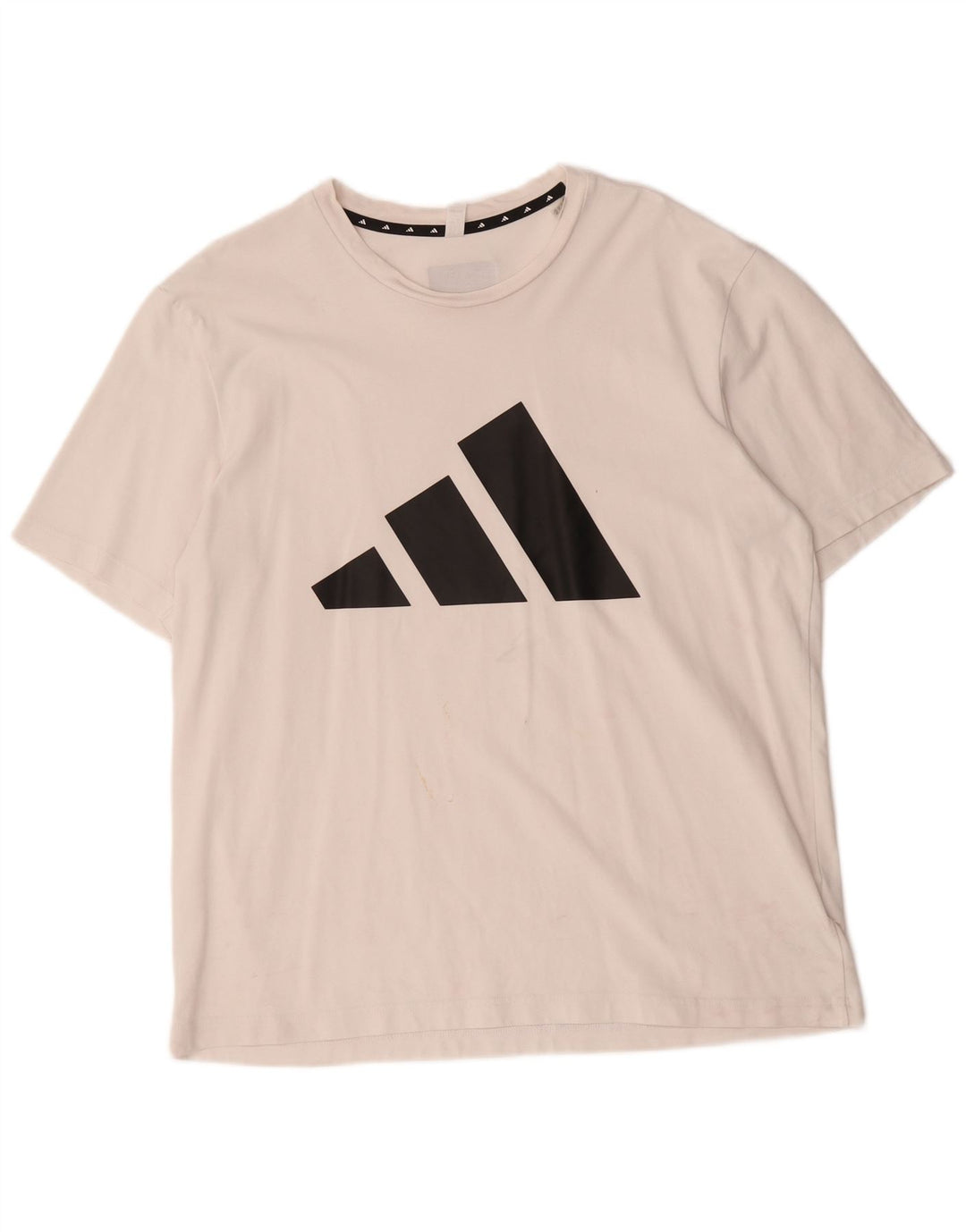 Adidas Grafisk T-shirt top til mænd, stor hvid bomuld