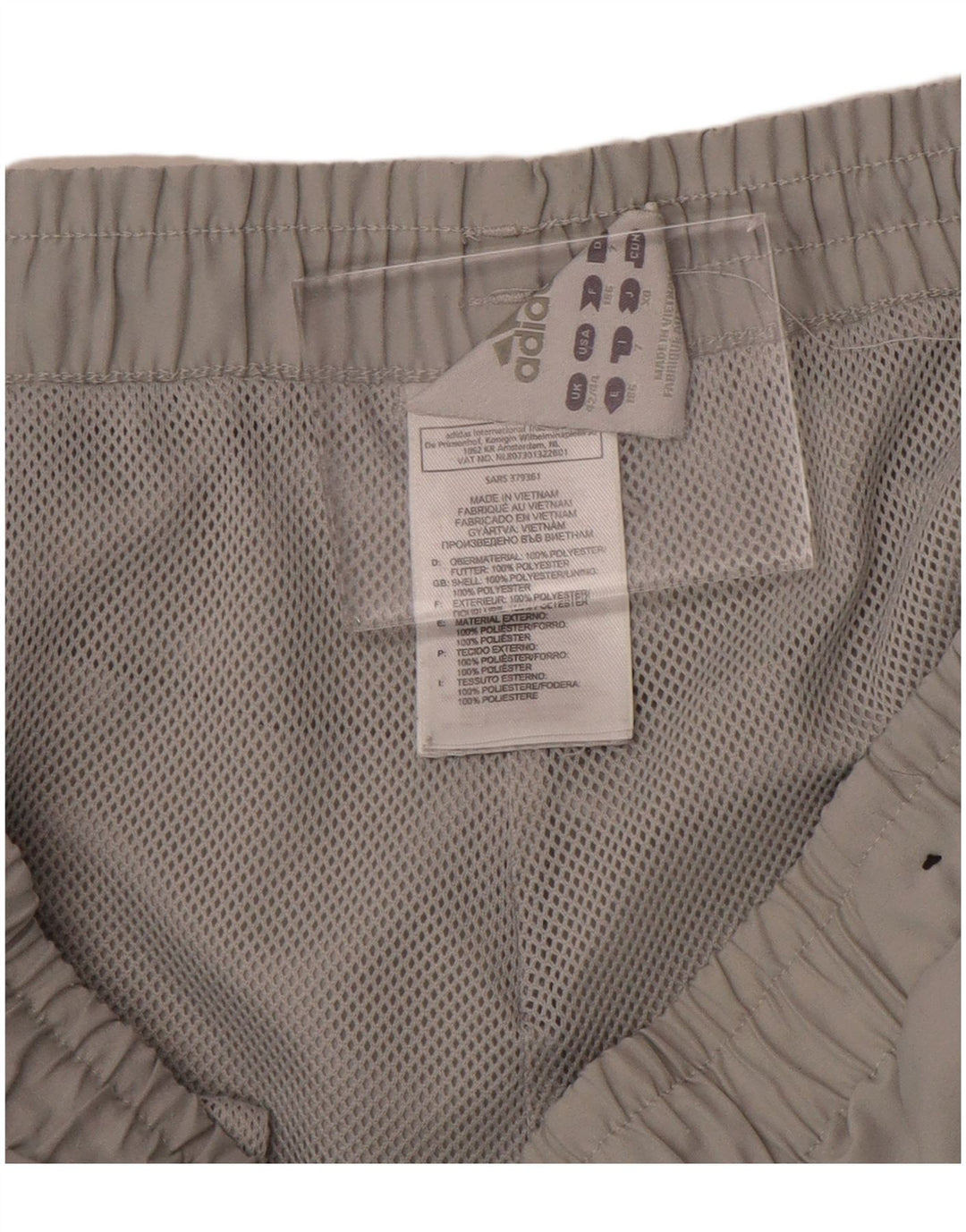 Adidas Træningsdragtsbukser til mænd UK 42/44 Large Grå Polyester