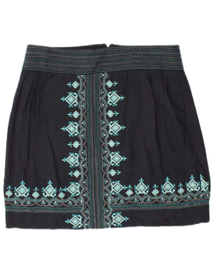 MONSOON Dame Mini-nederdel W30 Medium Black Fair Isle Viscose