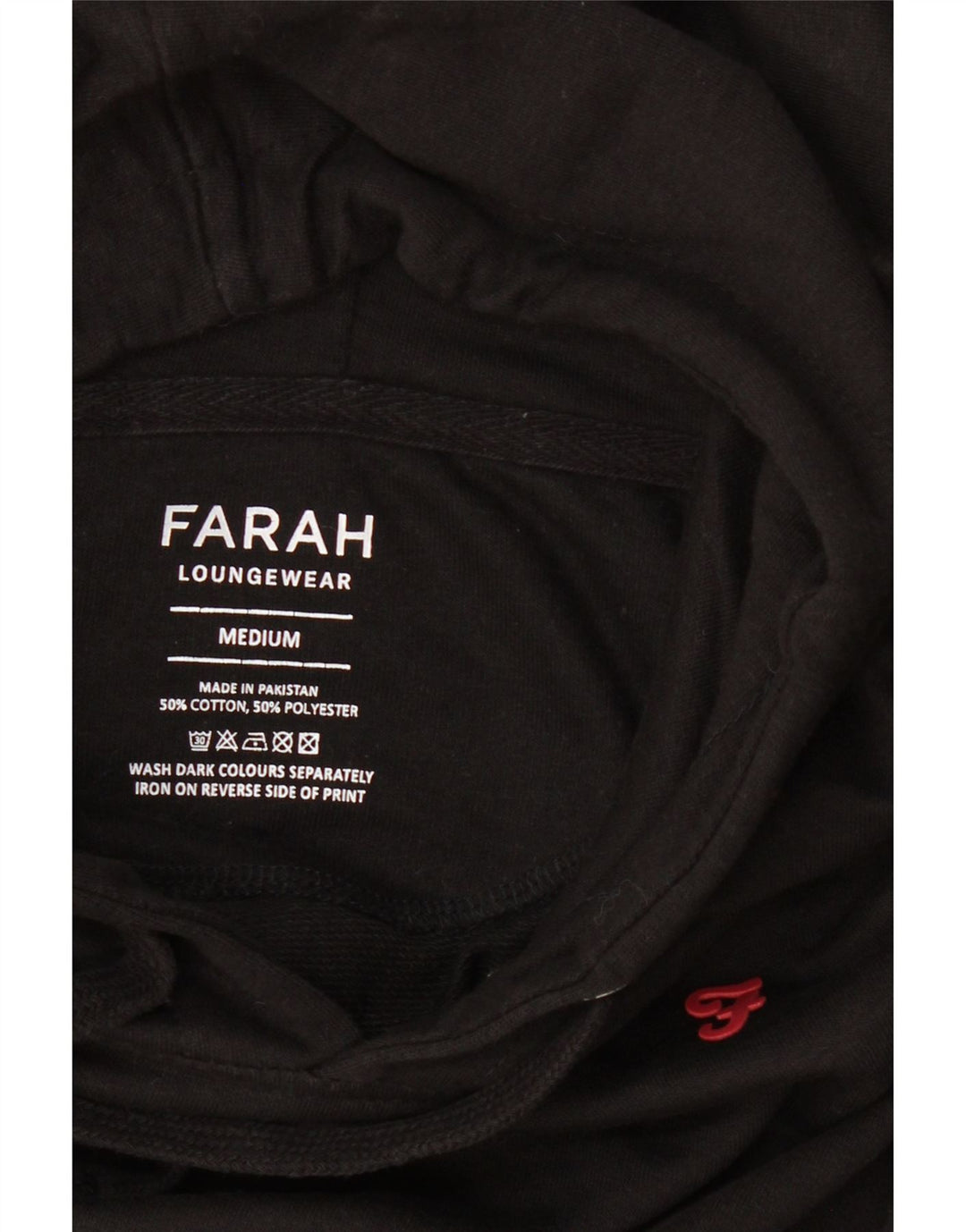 Farah Herre hættetrøje Jumper Medium Sort Bomuld