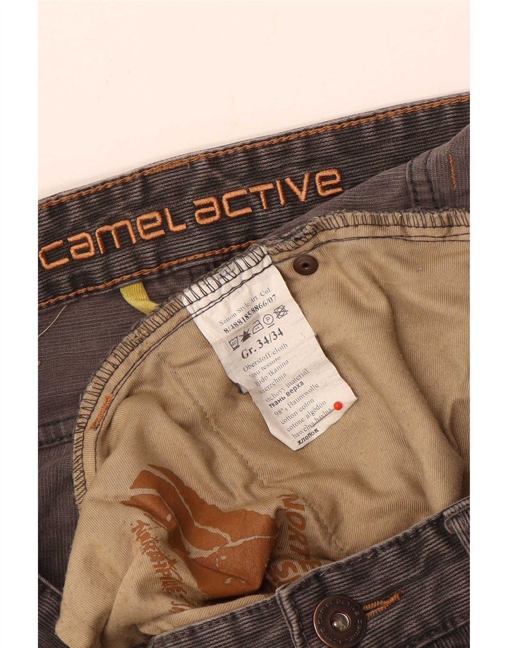 Camel Active Herre Bootcut Casual Bukser W34 L34 Grå Bomuld