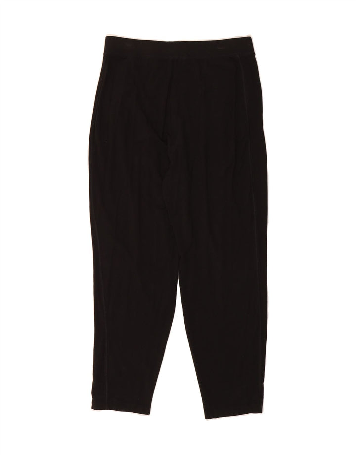 MARKS & SPENCER Womens Crop Leggings UK 12 Medium  Black Viscose Vintage Marks & Spencer and Second-Hand Marks & Spencer from Messina Hembry 