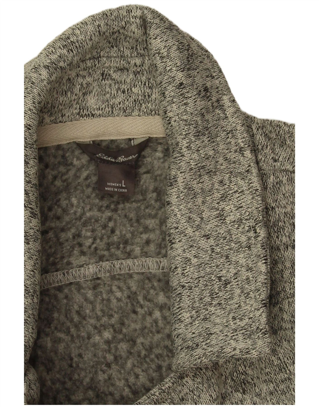 Eddie Bauer Dame Dobbeltradet Blazer Jacket UK 16 Large Grey Flecked