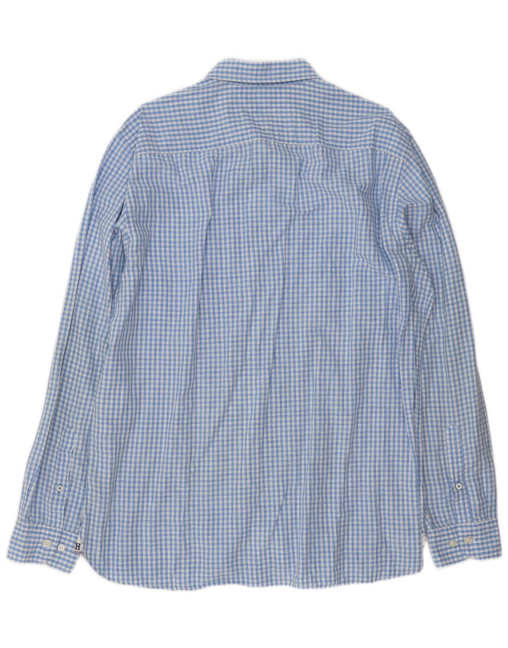 Tommy Hilfiger Herreskjorte XL Blå Gingham Linen