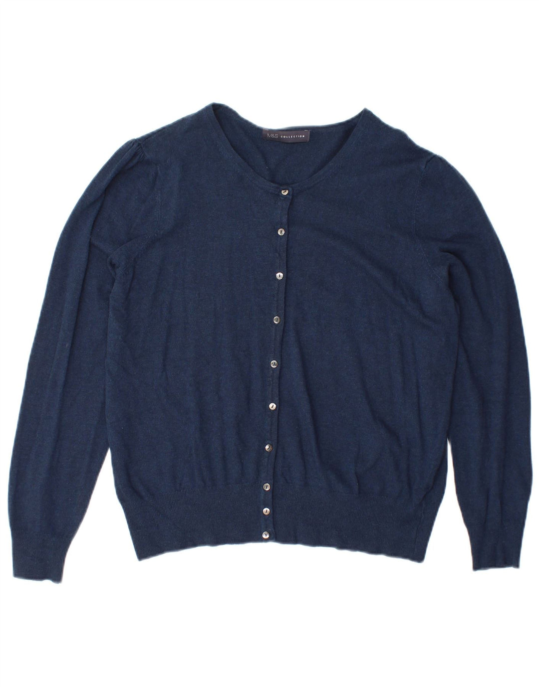 Marks & Spencer Dame Cardigan Sweater UK 14 Large Navy Blue