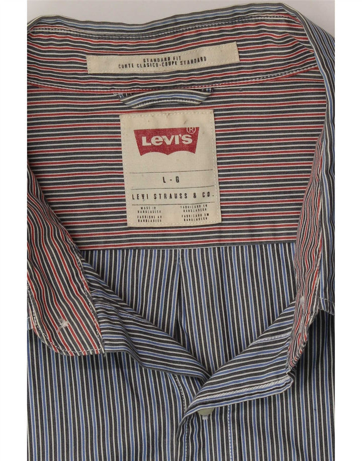 Levi's Herre Standard Fit skjorte Stor blå stribet