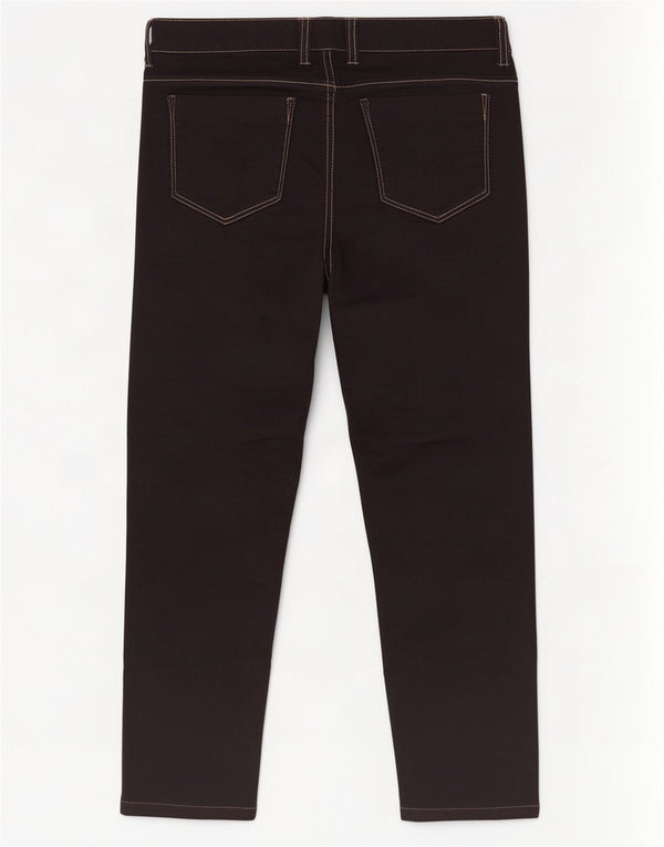 Benetton Womens Crop Slim Jeans IT 46 Large W34 L25 Black Bomuld