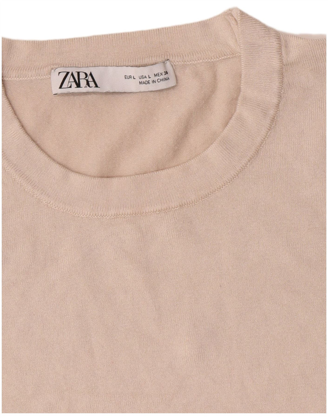 Zara Dame sweater med rund hals DK 14 Stor Beige