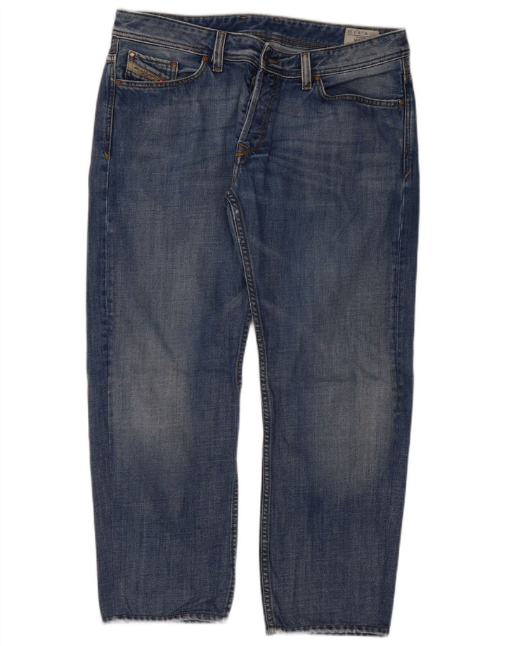 DIESEL Herre Viker Straight Jeans W38 L28 Blå Bomuld